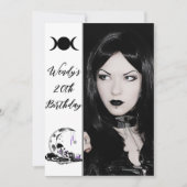 Mushroom Crystal Moon Garden Verjaardagsfeestfoto Kaart (Voorkant)