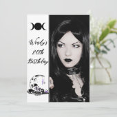 Mushroom Crystal Moon Garden Verjaardagsfeestfoto Kaart (Staand voorkant)