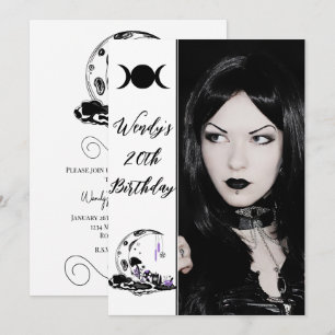 Mushroom Crystal Moon Garden Verjaardagsfeestfoto Kaart