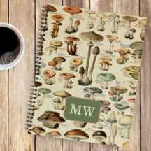Mushroom Custom Monogram Journal Notitieboek