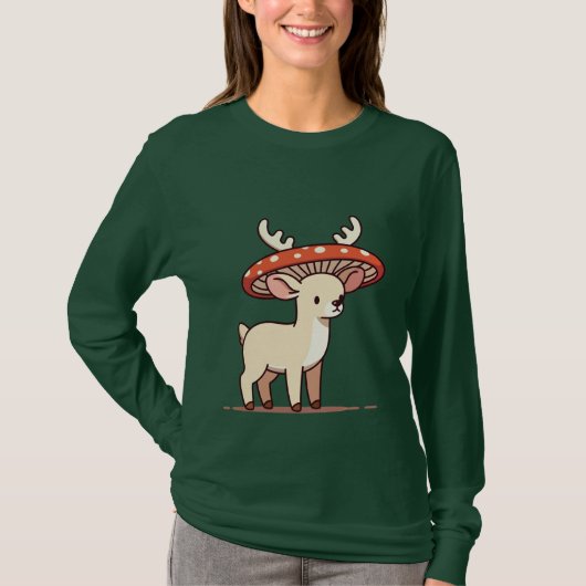 Mushroom Deer T-shirt (Voorkant)