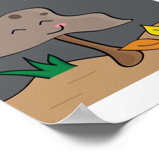 Mushroom Design #1 Illustratie Afdrukken Poster (Hoek)