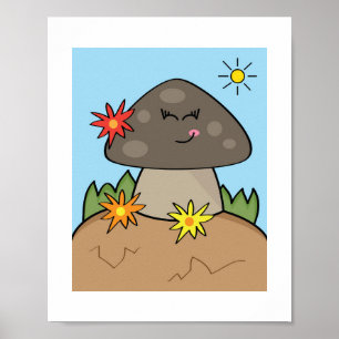 Mushroom Design #2 Illustratie Print Kinder