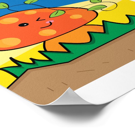 Mushroom Design #3 Illustratie Afdrukken Poster (Hoek)