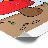 Mushroom Design #4 Illustratie Poster (Hoek)