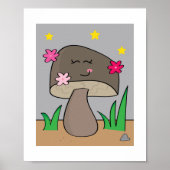 Mushroom Design #5 Illustratie Poster (Voorkant)