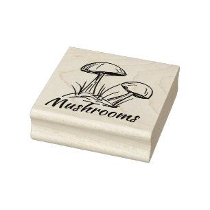 Mushroom Duo Originele Handtekening Rubberstempel