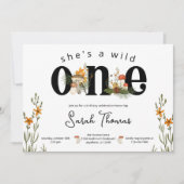 Mushroom en Wilde Bloemen Verjaardaguitnodiging Kaart (Voorkant)