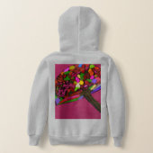 Mushroom Face Character Art Hoodie (Laag Achter)