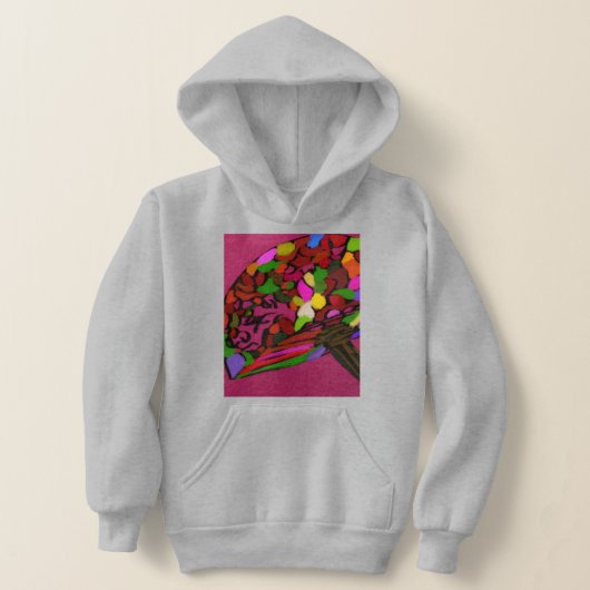 Mushroom Face Character Art Hoodie (Laagn)