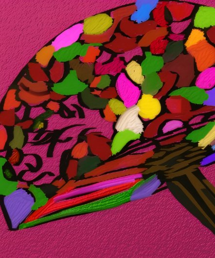 Mushroom Face Character Art Hoodie (Hem)