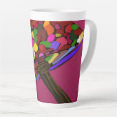 Mushroom Face Character Art Large Mug Latte Mok (Rechterhoek)