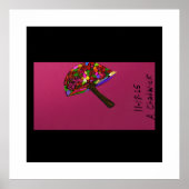 Mushroom Face Character Art Poster (Voorkant)