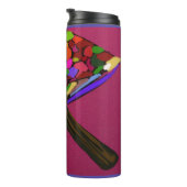 Mushroom Face Character Art Thermosbeker (Geroteerd rechts)