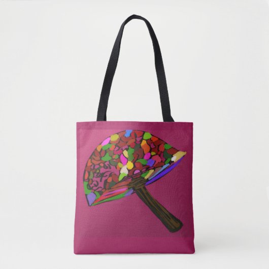 Mushroom Face Character Art Tote Bag (Voorkant)