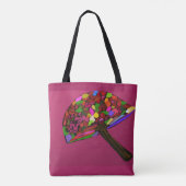 Mushroom Face Character Art Tote Bag (Achterkant)