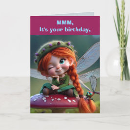 MUSHROOM FAIRY BIRTHDAY CARD BEDANKKAART