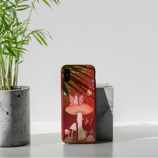 Mushroom Fairy Fantasy Monogram Magisch Case-Mate iPhone Case