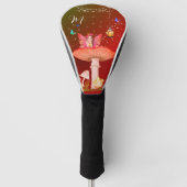 Mushroom Fairy Fantasy Monogram Magisch Golfheadcover (Voorkant)