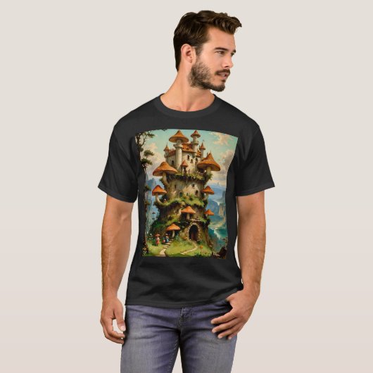 Mushroom Fantasy Castlecore T-shirt (Voorkant volledig)