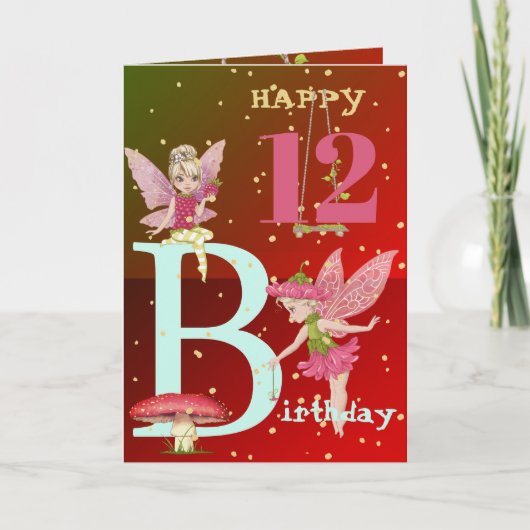 Mushroom Fantasy Fairies Gold Age Kaart (Voorkant)