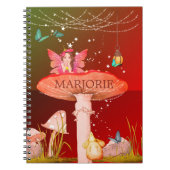 Mushroom Fantasy Fairy Magische Betoverde School Notitieboek (Voorkant)