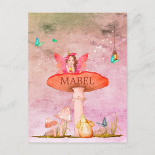 Mushroom Fantasy Fairy Muis Decor Briefkaart