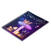 Mushroom Fantasy Magische Betoverde Fairy School Notitieboek (Linkerzijde)