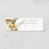 Mushroom Fern Foliage Stud Earning Display Mini Visitekaartje (Voorkant)