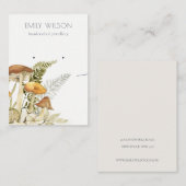 Mushroom Foliage Earning Ketting Display Visitekaartje (Voorkant / Achterkant)