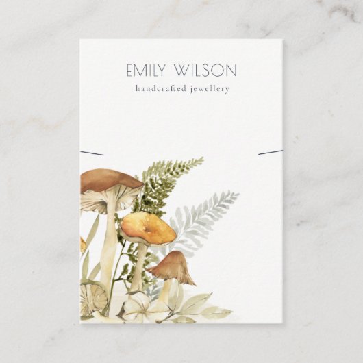 Mushroom Foliage Ketting Display Visitekaartje (Voorkant)