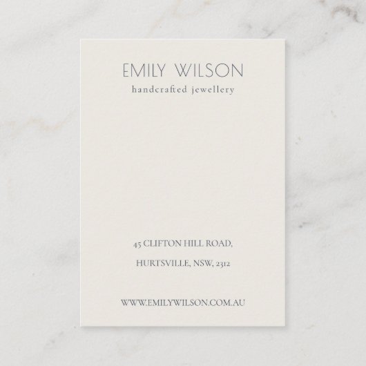 Mushroom Foliage Ketting Display Visitekaartje (Achterkant)