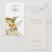 Mushroom Foliage Logo Band Ketting Visitekaartje (Voorkant / Achterkant)