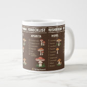 Mushroom Foraging Checklist Mug Grote Koffiekop (Voorkant rechts)