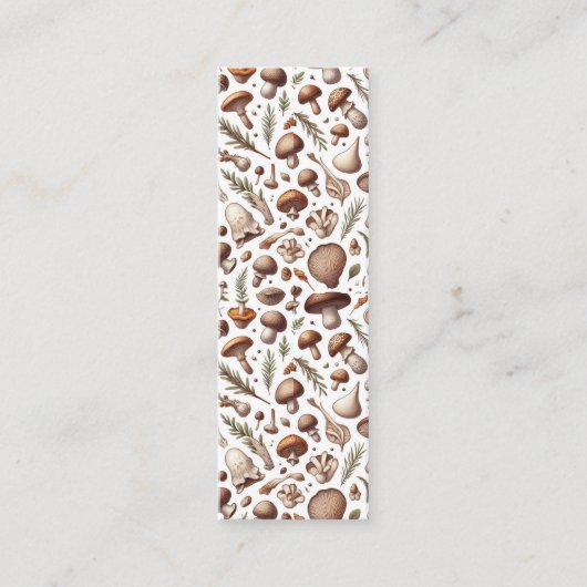 Mushroom Forest Book Lover's Kaart Bladwijzer Contactkaartje (Voorkant)