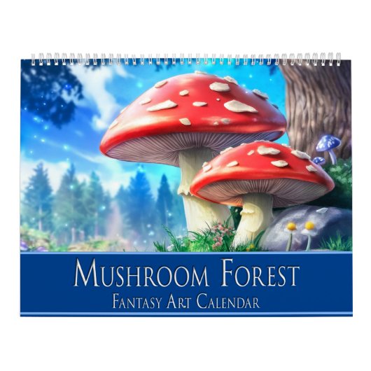 Mushroom Forest Fantasy Art Kalender (Hoes)