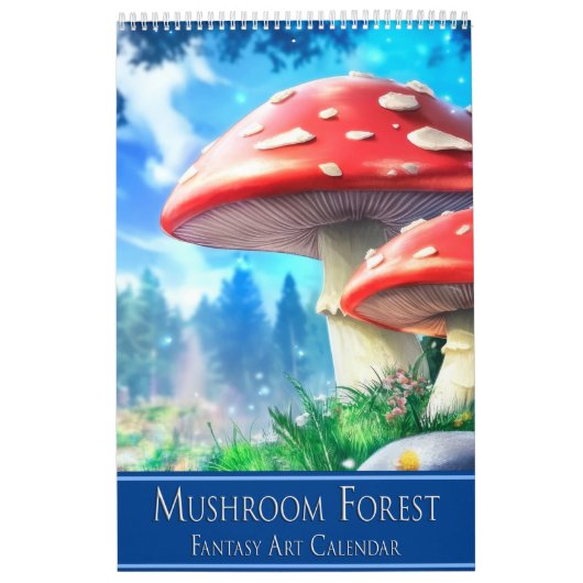 Mushroom Forest Fantasy Art Kalender (Hoes)