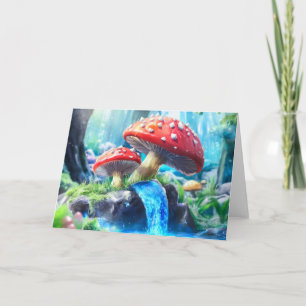 Mushroom Forest Fantasy Art Notitiekaartje