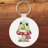 Mushroom Frog Goblincore Mycology Creative Style Sleutelhanger (Voorkant)