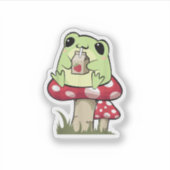 Mushroom Frog Goblincore Mycology Creative Style Sticker (Voorkant)