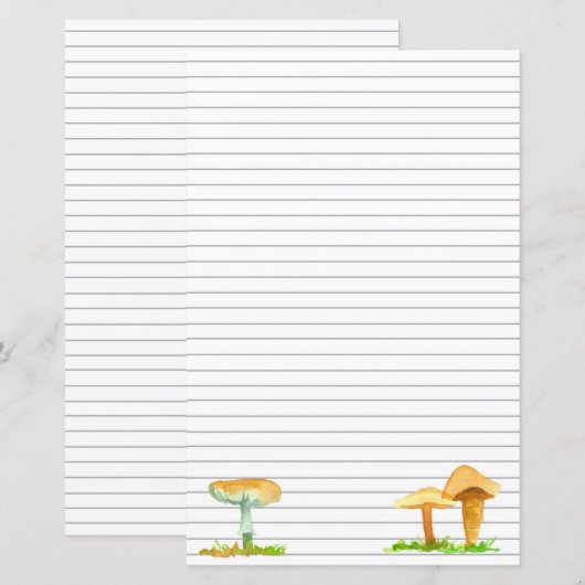 Mushroom Fungi Letter Writing Mycology (Voorkant / Achterkant)