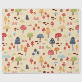 Mushroom Fungi Unisex Woodland Kathrin Legg Cadeaupapier (Vlak)