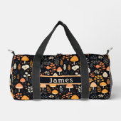 Mushroom Garden Black Duffel Bag Plunjezak (Voorkant)