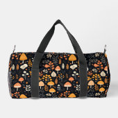 Mushroom Garden Black Duffel Bag Plunjezak (Achterkant)