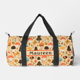 Mushroom Garden Cream Duffel Bag Plunjezak