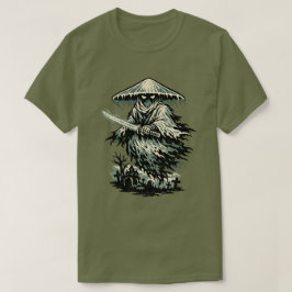 Mushroom Ghost Ronin — Halloween Spirit Warrior  T-shirt