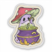 Mushroom Ghost Sticker (Voorkant)