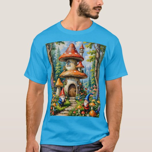 Mushroom Gnome Cottagecore T-shirt (Voorkant)