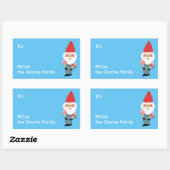 Mushroom Gnome Schattigee Kerstcadeau CUSTOM Rechthoekige Sticker (Vel)
