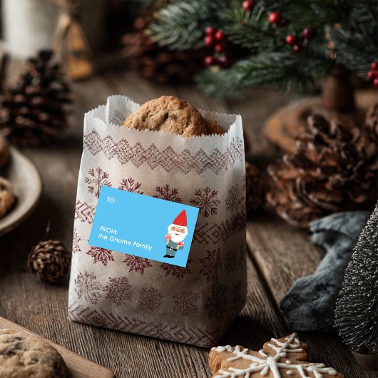 Mushroom Gnome Schattigee Kerstcadeau CUSTOM Rechthoekige Sticker